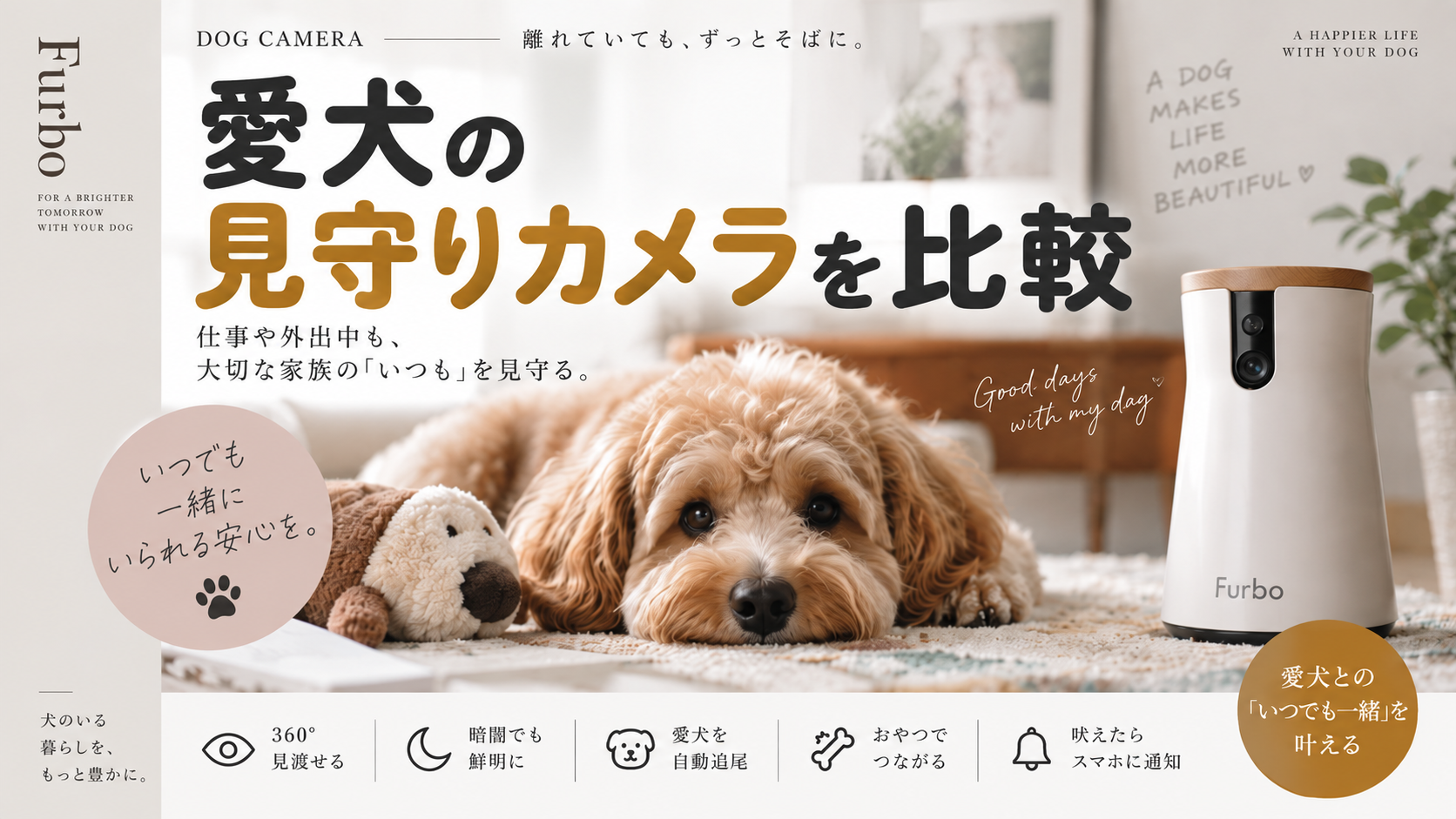 Furbo(ファーボ)とペットカメラを比較|留守番中の愛犬を見守る機能・料金の違い