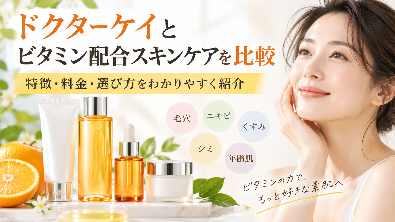 ドクターケイとビタミン配合スキンケアを比較｜特徴・料金・選び方を紹介