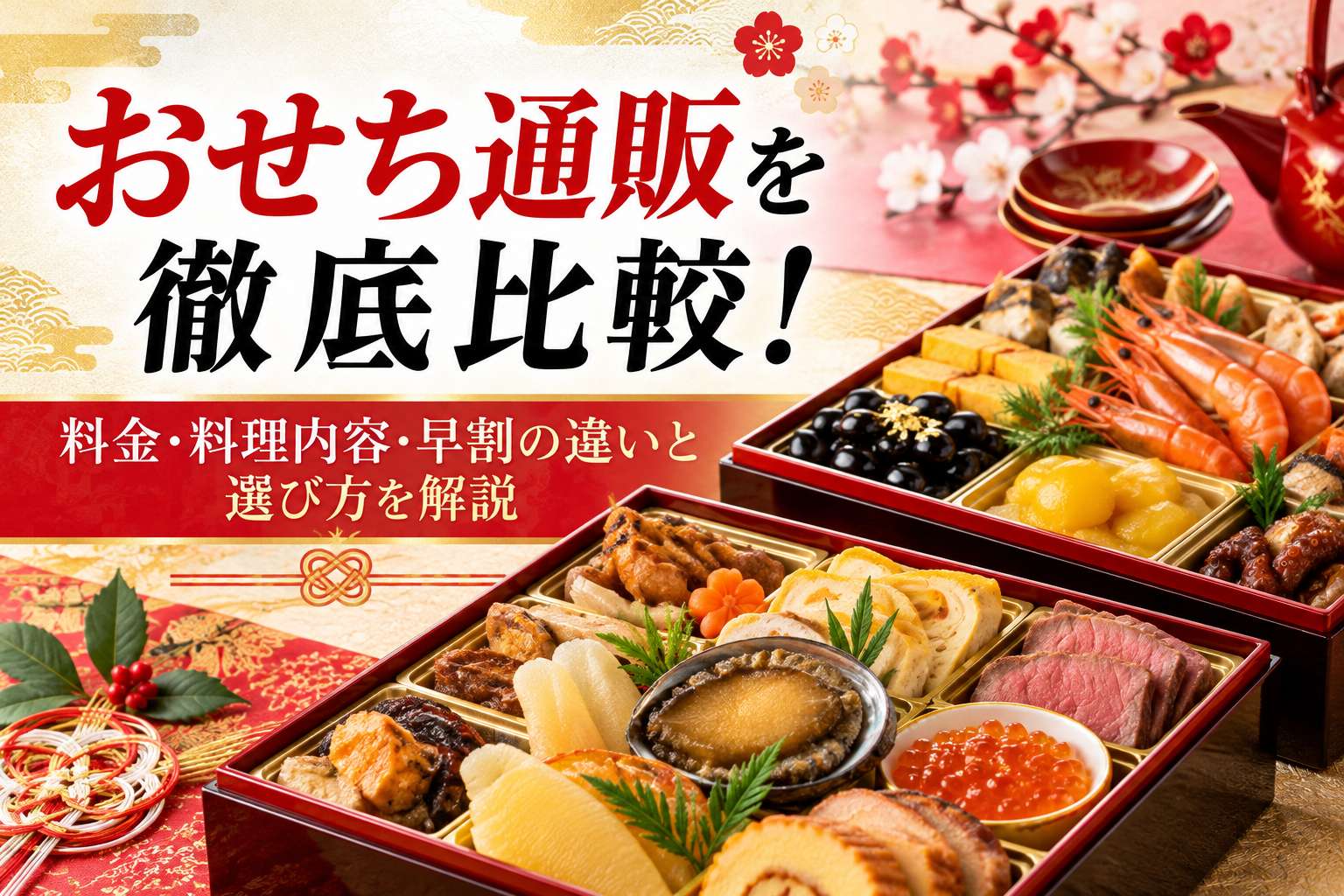 おせち通販を徹底比較！料金・料理内容・早割の違いと選び方を解説