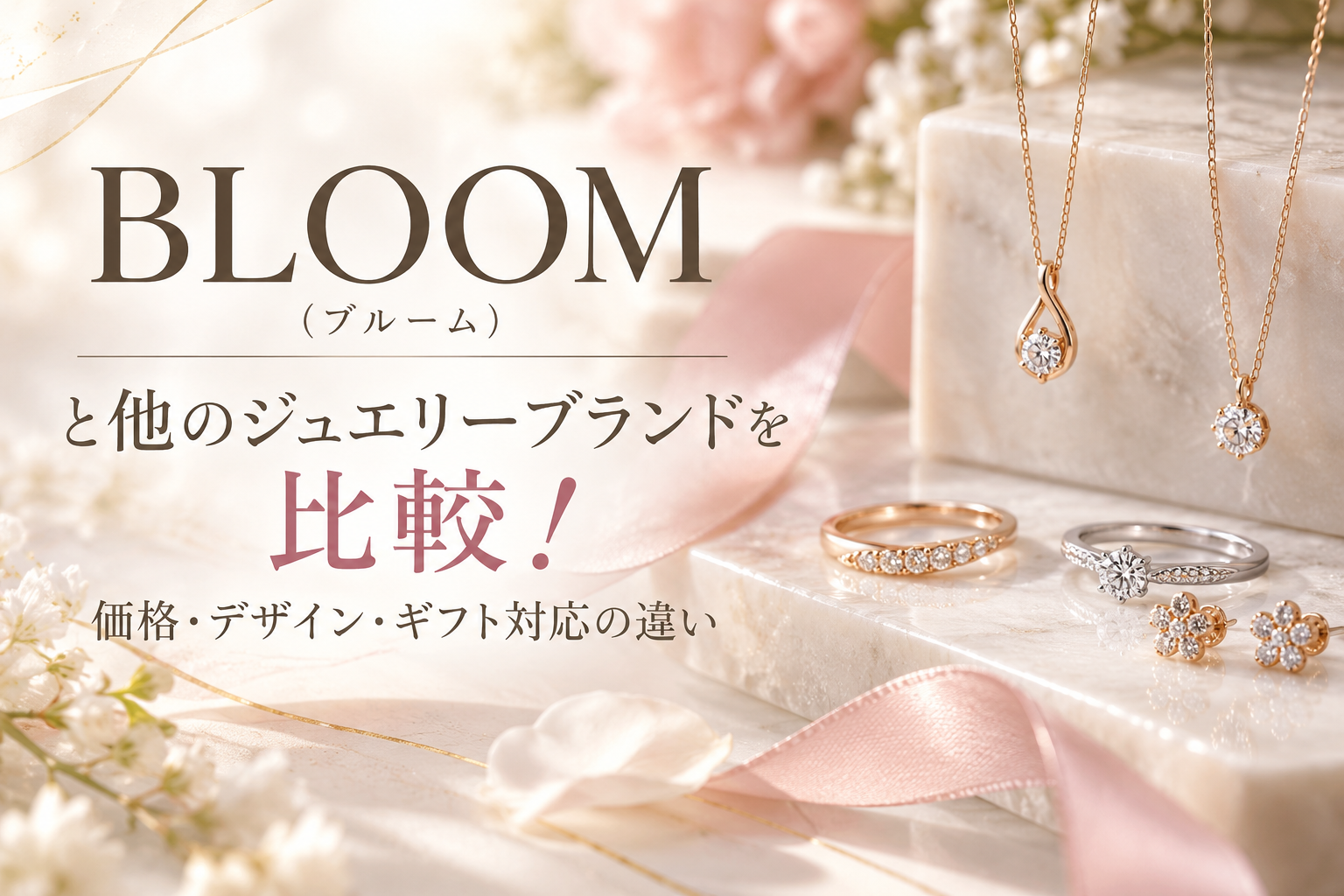 BLOOM（ブルーム）と他のジュエリーブランドを比較！価格・デザイン・ギフト対応の違い
